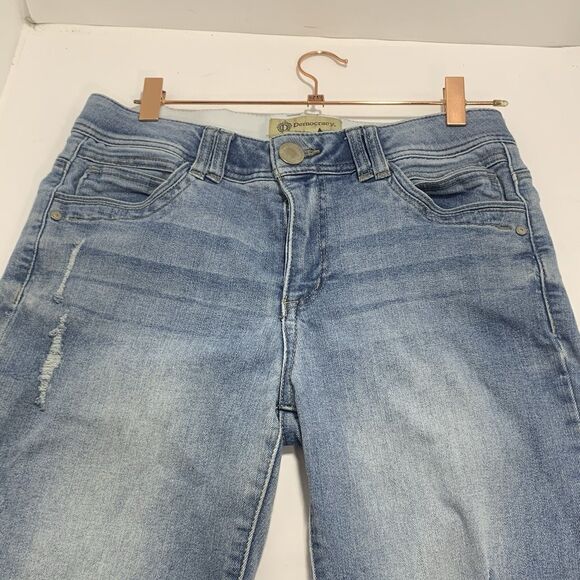 Democracy AB Technology Light Blue Denim Distressed 10” Rise Jeans Size 6 Womrns - Picture 6 of 12